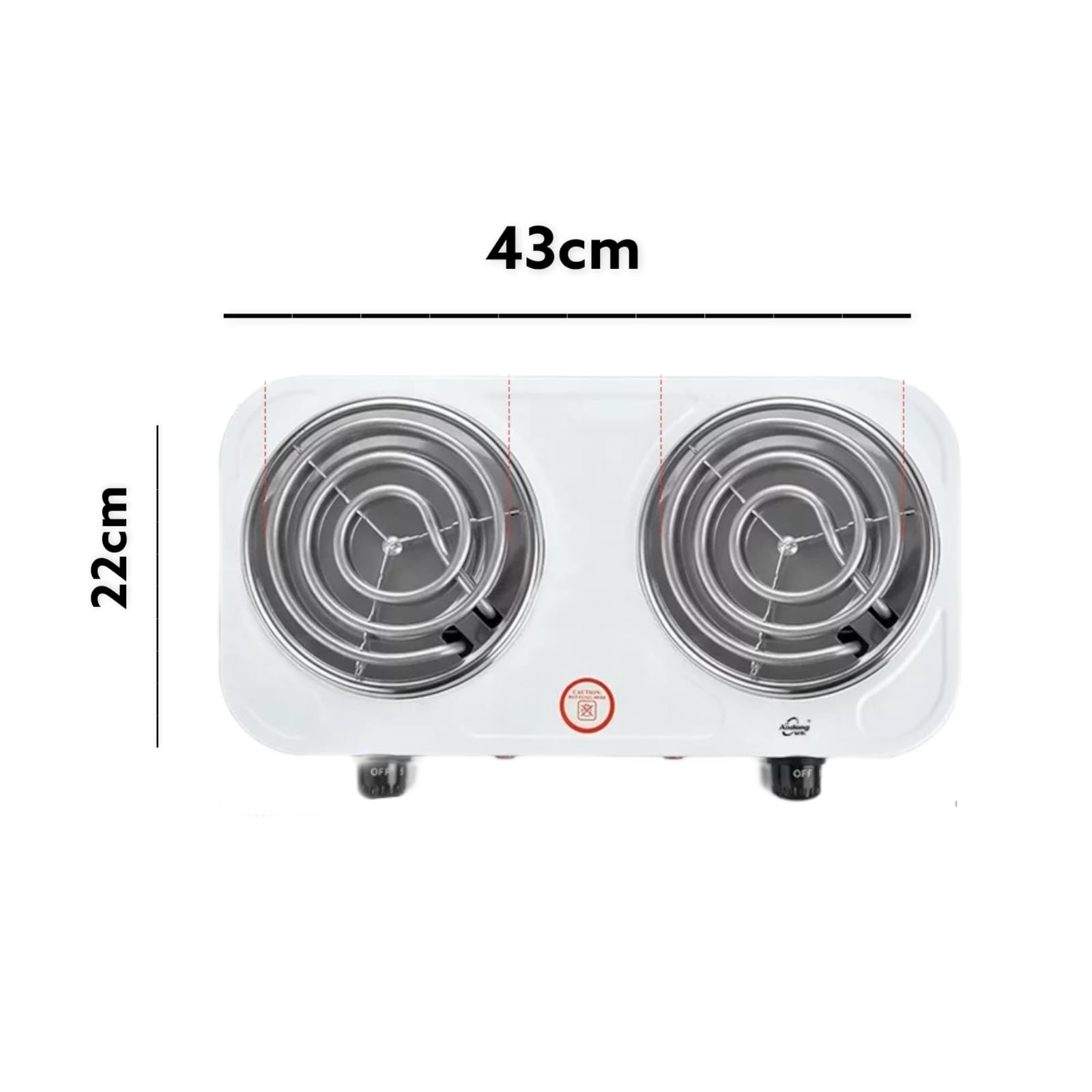 Miniatura 2 de Estufa electrica 2 puestos 2000w